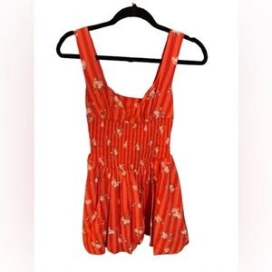 Anthropologie Striped Floral Kids One Piece in Red